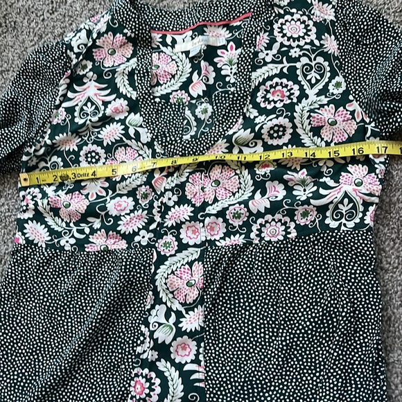 Boden Three Quarter Sleeve Floral Blouse size 8 - Picture 9 of 11